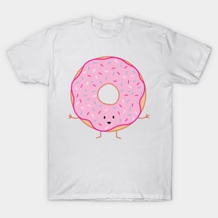 Pink Sprinkled Donut | by queenie's cards T-Shirt